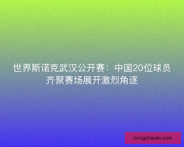 世界斯诺克武汉公开赛:中国20位球员齐聚赛场展开激烈角逐 世界斯诺克武汉公开赛:中国20位球员齐聚赛场展开激烈角逐